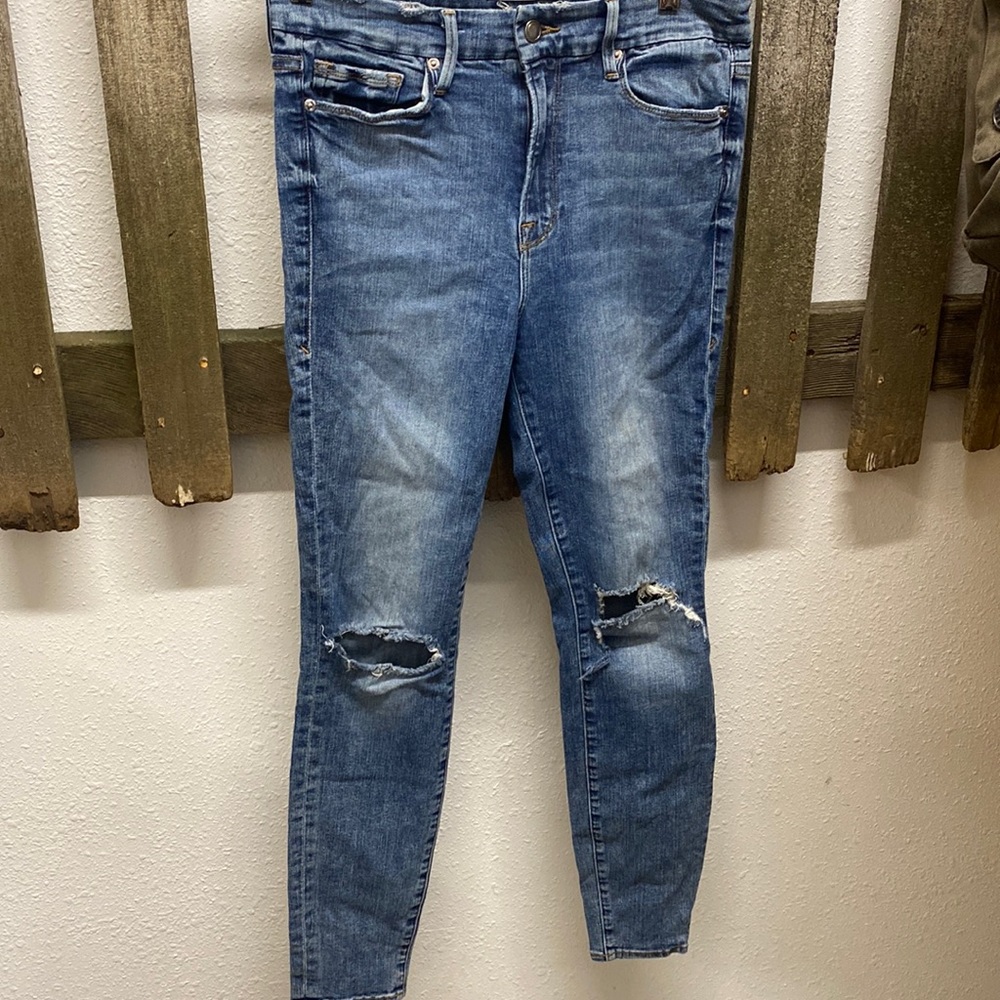 GOOD AMERICAN GOOD LEGS HIGH WAISTED JEANS SKINNY JEANS SIZE 12 / 31